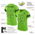 Custom Neon Green Neon Green-Black Mesh Authentic Football Jersey Custom Neon Green Neon Green-Black Mesh Authentic Football Jersey