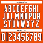 Custom Orange White-Navy Mesh Authentic Throwback Football Jersey Custom Orange White-Navy Mesh Authentic Throwback Football Jersey