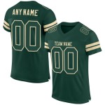 Custom Green Green-Cream Mesh Authentic Football Jersey Custom Green Green-Cream Mesh Authentic Football Jersey