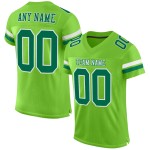 Custom Neon Green Kelly Green-White Mesh Authentic Football Jersey Custom Neon Green Kelly Green-White Mesh Authentic Football Jersey