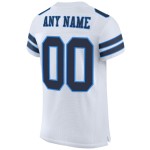 Custom White Navy-Powder Blue Mesh Authentic Football Jersey Custom White Navy-Powder Blue Mesh Authentic Football Jersey