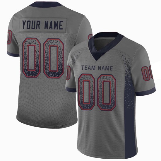 Custom Gray Navy-Red Mesh Drift Fashion Football Jersey Custom Gray Navy-Red Mesh Drift Fashion Football Jersey