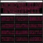 Custom Black Black Powder Blue-Hot Pink Mesh Authentic Football Jersey Custom Black Black Powder Blue-Hot Pink Mesh Authentic Football Jersey