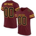Custom Burgundy Black-Gold Mesh Authentic Football Jersey Custom Burgundy Black-Gold Mesh Authentic Football Jersey