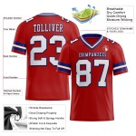 Custom Red White-Royal Mesh Authentic Football Jersey Custom Red White-Royal Mesh Authentic Football Jersey