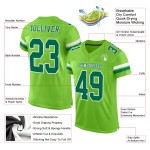 Custom Neon Green Kelly Green-White Mesh Authentic Football Jersey Custom Neon Green Kelly Green-White Mesh Authentic Football Jersey