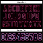 Custom Black Black Powder Blue-Hot Pink Mesh Authentic Football Jersey Custom Black Black Powder Blue-Hot Pink Mesh Authentic Football Jersey