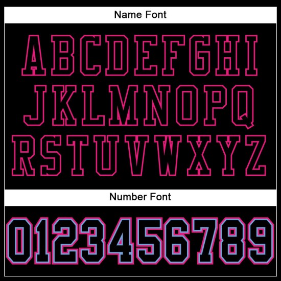 Custom Black Black Powder Blue-Hot Pink Mesh Authentic Football Jersey Custom Black Black Powder Blue-Hot Pink Mesh Authentic Football Jersey