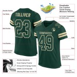 Custom Green Green-Cream Mesh Authentic Football Jersey Custom Green Green-Cream Mesh Authentic Football Jersey