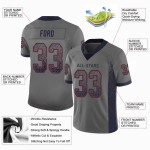 Custom Gray Navy-Red Mesh Drift Fashion Football Jersey Custom Gray Navy-Red Mesh Drift Fashion Football Jersey