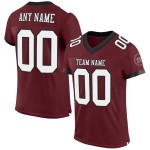 Custom Burgundy White-Black Mesh Authentic Football Jersey Custom Burgundy White-Black Mesh Authentic Football Jersey