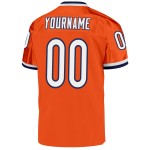Custom Orange White-Navy Mesh Authentic Throwback Football Jersey Custom Orange White-Navy Mesh Authentic Throwback Football Jersey