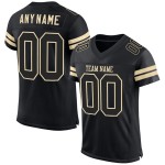 Custom Black Black-Cream Mesh Authentic Football Jersey Custom Black Black-Cream Mesh Authentic Football Jersey