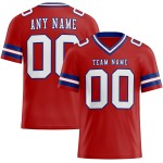 Custom Red White-Royal Mesh Authentic Football Jersey Custom Red White-Royal Mesh Authentic Football Jersey